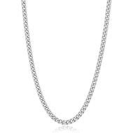 sovesi 3.5/5mm Cuban Link Chain Necklace for Men, Silver Tone/Black/14K Gold Plated Stainless Steel 