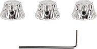3Pcs Electric Guitar Metal Dome Knobs, Volume Tone Control Knobs with Wrench, Full Metal Potentiomet