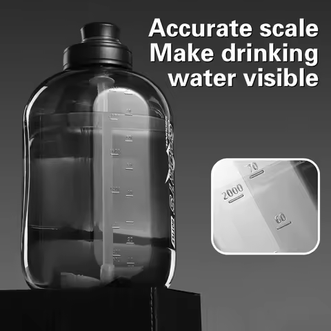 New 2800ML Sports Water Bottle Large-capacity Gym Fitness Kettle Big-belly Water Cup With Straw Outd