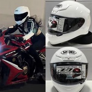 shoei z7安全帽亮白色機車頭盔全盔全罩男女素面新款男女賽車跑盔四季防摔保護防碰撞摩托騎士裝備通風透氣重機騎乘&amp;代購