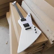 กีต้าร์ไฟฟ้านักสำรวจ Gibson Humbucker Pickup กีตาร์มืออาชีพสีขาว