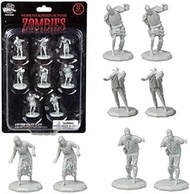 Monster Protectors 8 Unpainted Fantasy Zombies Mini Figures- All Unique Designs- 1" Hex-Sized Compat
