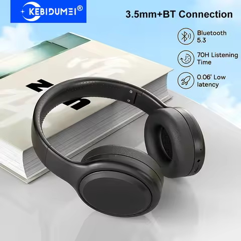 Wireless Headphones 3.5mm Wired Earphones Over Ear Bluetooth Headsets Foldable HiFi Stereo Noise Can