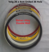 RIM VELG SEPEDA MTB FEDERAL 26 X 4CM UNITED 36 HOLE - Goes Store87