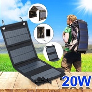20W 7W Solar Panel Charger Mobile Phone Power Bank Outdoor Portable Charging Pack