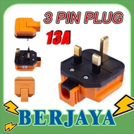 Heavy duty 3 pin socket plug Extention plug socket plug extension Soket plug 3 pin Kepala plug Elekt