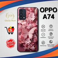 Latest Oppo A74 4G Case Butterfly Casing Oppo A74 4G Softcase Hardcase glossy Kesing