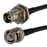 RG58 BNC to BNC Male Plug & Female Jack Nut Bulkhead Connector RF Coaxial Jumper Pigtail Cable Wire