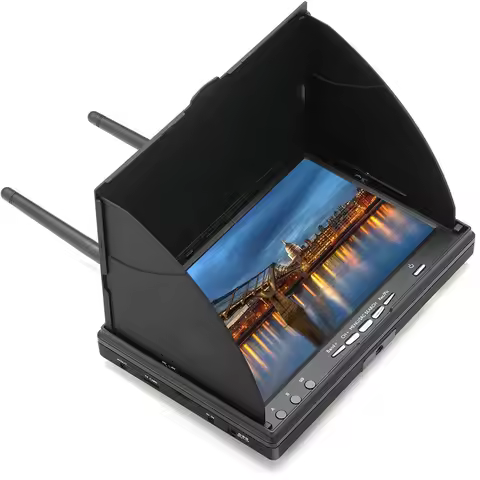 LCD5802D LCD5802S 5802 5.8G 40CH 7 Inch Raceband FPV Monitor 800x480 With DVR Build-in Battery Video