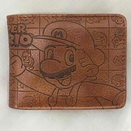 R RT3E Anime Wallet Birthday Gift Men's Wallet Student Wallet Super Mario Men's Embossed Wallet Mari