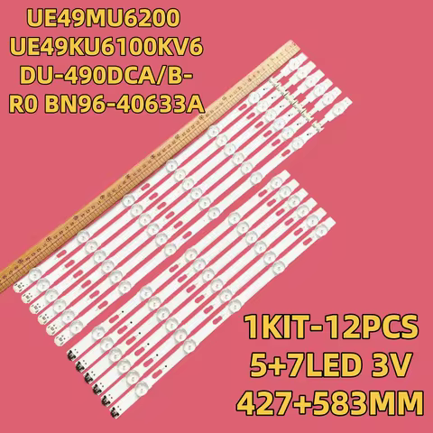 LED Backlight for UE49MU6200 UE49KU6100K V6DU-490DCA/B-R0 BN96-40633A UE49KU6100K UE49MU6200