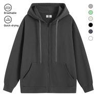 M-4XL UNIQL0 Hoodies Jackets Large Fashion Men's Long Sleeve Hoodie with Loose Front Zipper