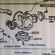 22215-62180. 5VZ-FE GASKET THROTTLE BODY