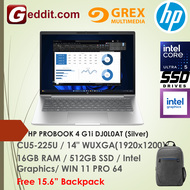 HP PROBOOK 4 G1i DJ0L0AT LAPTOP (CU5-225U16GB512GB SSD14"WUXGAINTEL GRAPHICSWIN11)FREE BACKPACK