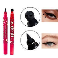 M&M Stamps Star Stamp Eyeliner Liquid Pen, Double-side Long-lasting Waterproof Eyeliner Tattoo Makeu