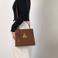 【日本直送 名牌中古包】GUCCI 古馳 側背包 棕色 Lady Lock 皮革 2WAY vintage 古著 old icv4fg