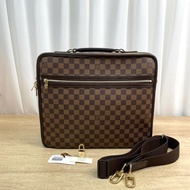 LV路易威登 公文包棕色棋盤格電腦包通勤包