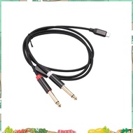 USB C To Dual 6.35Mm Audio Stereo Cable Type C To Dual 6.35Mm Audio Cord for Smartphone Multimedia S
