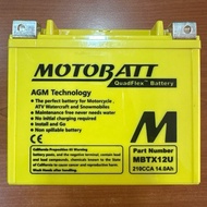 MOTOBATT BATTERY QUADFLEX MBTX12U 12V 14.0AH