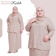 PLUS SIZE BAJU KURUNG KEDAH PLAIN Raya Series 2024 By Al Makkah Hijabs