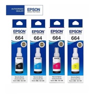 EPSON T664 ขวดหมึกแท้ 70ML 664 Inks epson L405 L121 L1300 หมึกแทงก์ เครื่องพิมพ์ สีดำ-T6641 Toners #