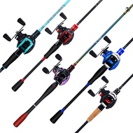 FRRTC Fishing Rod and Reel 2 Sections Fishing Rod and Baitcasting Fishing Reel for Freshwater Fishin