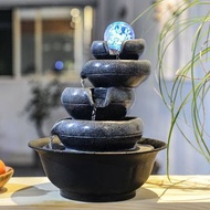 Ornaments Fountain Small Household Ornaments Fashionable Flowing Water Gifts Coffee Table Bonsai Tea Room Home Ornaments Multifunctional Feng Shui Ornaments Small Flowing Water Set Feng Shui Ornaments Money Transfer Feng