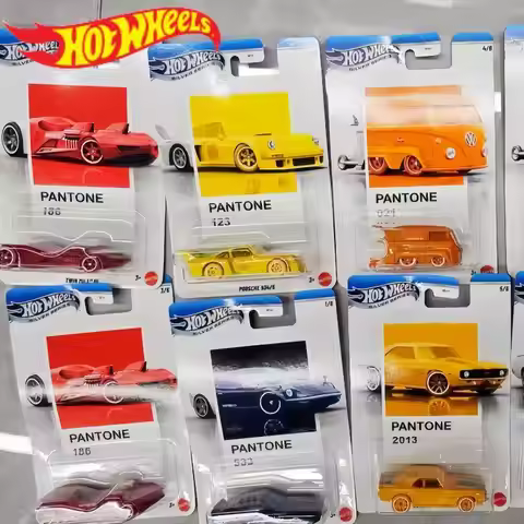 New 2026 Hot Wheels Silver Series Pantone Artsy Set Porsche Camaro Kombi Mustang Nissan 1:64 Diecast