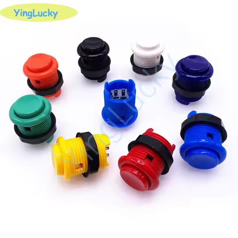 New 1pcs Arcade American Button 28mm Arcade Buttons Naruts HAPP Round Button For Arcade JOYSTICK KIT