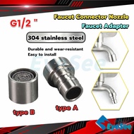 EyeSee 304 Stainless Steel Faucet Adapter Nozzle Faucet Connector G1/2''