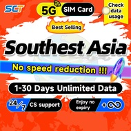 Southeast Asia SIM card Unlimited 4G Data 1-30 Days Daily 500MB/2GB High speed Taiwan Thailand Indon