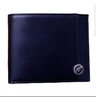 70%off - Hunting World Black Plain Leather Folding Wallet 黑色 真皮 多格 對摺式 銀包 錢包