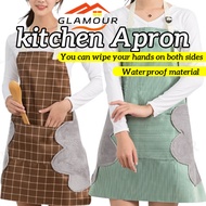 [SG] Waterproof Apron Kitchen Apron for woman Hanging Neck and Wiping Hands Apron