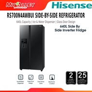 [Free Shipping] Hisense 640L Side-by-Side Inverter Refrigerator (RS700N4AWBUI) with Ice and Water Di