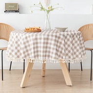 ผ้าลินินผ้าปูโต๊ะแบบวงกลมขนาดใหญ่ TPU กันน้ำและกันน้ำมันในครัวเรือนโรงแรมศิลปะผ้าปูโต๊ะผ้าปูโต๊ะ B &amp; B