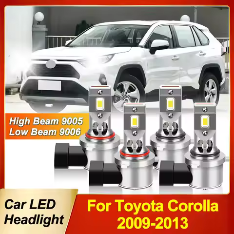 50000LM LED Headlights Canbus 6000K 9005 9006 HB3 HB4 Auto Lamps 12V Plug And Play For Toyota Coroll
