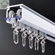 Thickened Aluminum Alloy Curtain Track Monorail Double Track Curtain Accessories Curtain Rod Slide Track Mute TL4H