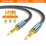 SUNKANDI 3.5mm Aux Headphone Cable Car Aux 3.5mm Audio Cable Male to Male Audio Cable Headphone Spea