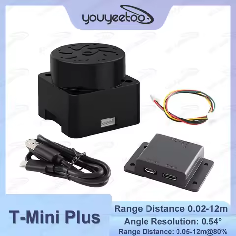 T-Mini Plus ToF Lidar Scanner 360° 2D Sensor 12Hz Scan Rate 12m Ranging Distance Rplidar for Obstacl