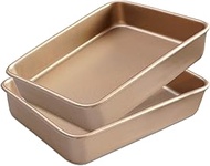 2 Pack 11 Inch Baking Sheet Pans, Deep Size Baking Pan Nonstick Cookie Sheet Brownie Cake Pan Bread 
