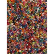4mm Acrylic Macaron Round Beads | Iridescent High Gloss Colourful DIY Jewelry Beads (5g)