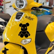 Bear Pattern Paper for Honda Giorno 125 Honda Giorno+ White Motorcycle Customization Decals