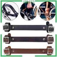 [Amleso] Universal Leather Handle Bike Lifter Strap, Up And Down Stairs Folding Bike Carrying Transport Strap Belt Accessories