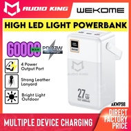 WEKOME Original Portable Powerbank Built In Lanyard And LED Light 60000mah 27W Fast Charging AKWP98