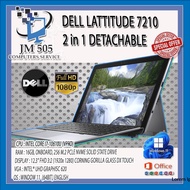 DELL LATITUDE 7210 TOP 2IN1 DETACHABLE I7-10610U (VPRO) 16G 256SSD WIN11  (TOUCH NOT WORK)  หน้าจอสั