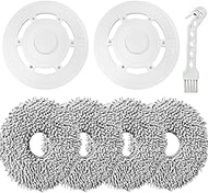 4 Wipes with 2 Replacement Holders Accessories for Ecovacs Deebot T20 Omni / T20e Omni Robot Vacuum 