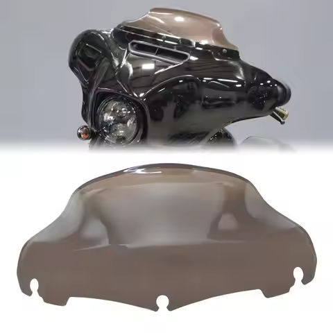 9" Motorcycle Wave Windshield Windscreen Wind Deflector For Harley Touring Electra Glide Street Glid