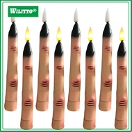 Halloween LED Finger Taper Candles Flameless Flickering Finger Candle Sticks Battery Operated Fake C