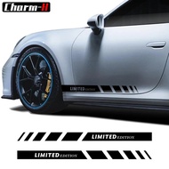 2 Pcs Door Side Stripes Sticker Vinyl Limited Edition Graphics Decal For Porsche 911 997 996 GT3 GT2