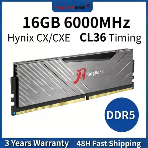 KingBank DDR5 Desktop Memory RAM 16GB 6000MHz Hynix HeatSink HighSpeed Computer Memory for intel/AMD